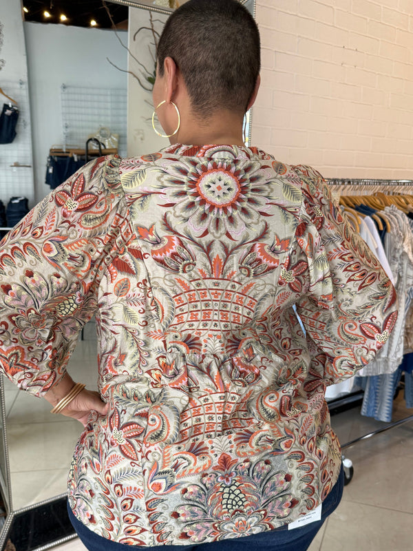 Straight Outta Summer Blouse - Brown