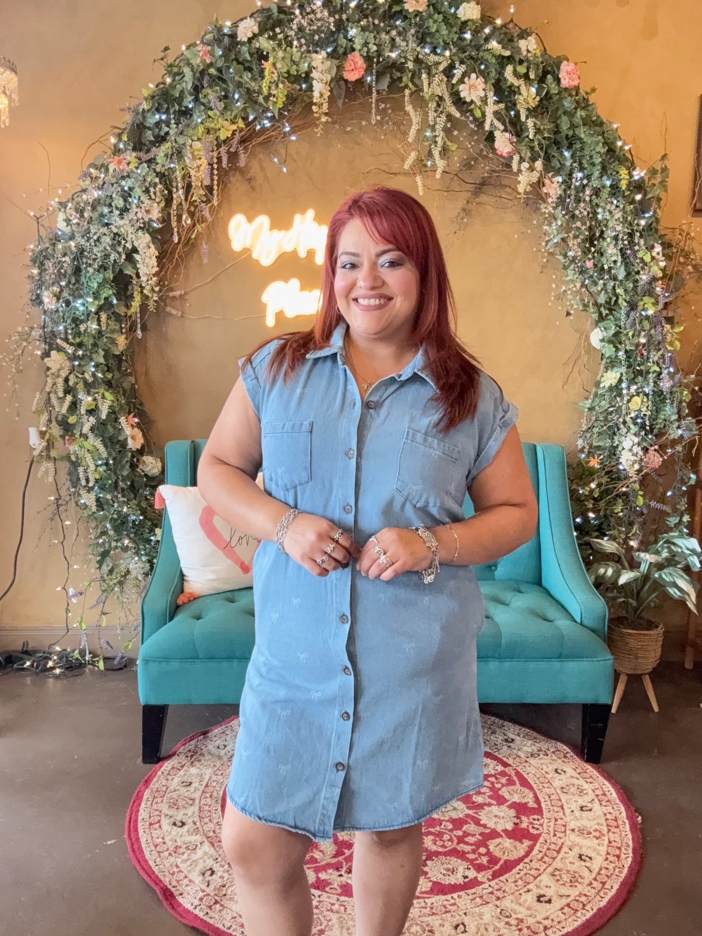 Bow Babe Denim Mini