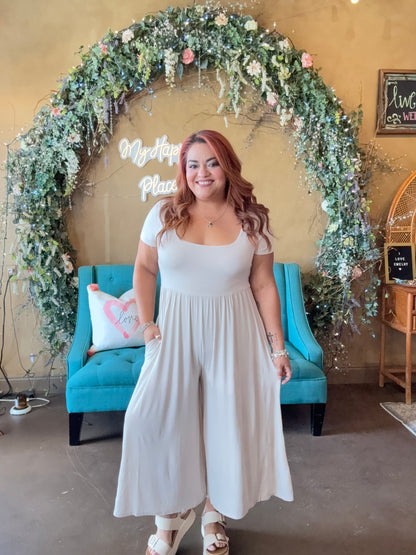 The Softwear Jumpsuit - Sand Beige