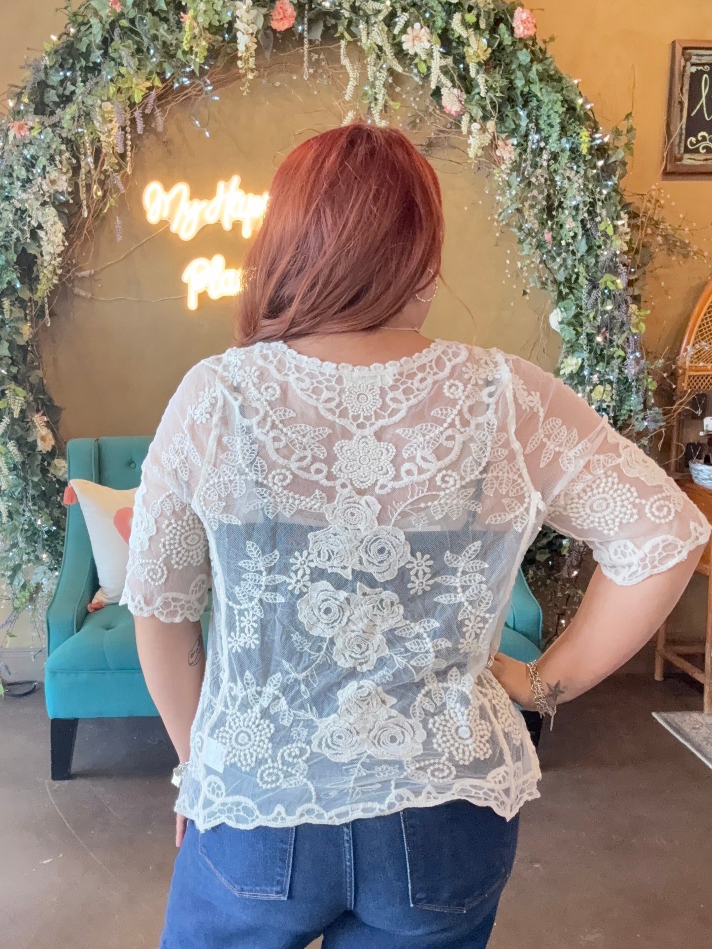 Vintage Rose Lace Cardigan