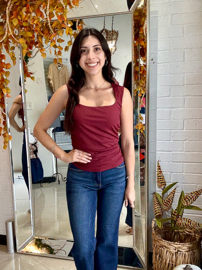 The Essential Top - Burgundy