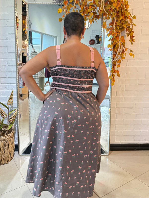 Chocolate Covered Strawberry Midi Dress
