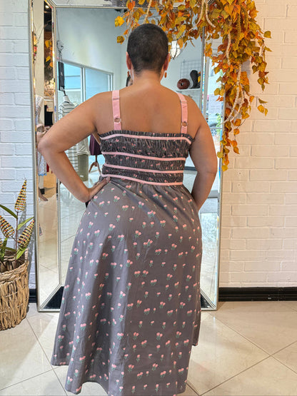 Chocolate Covered Strawberry Midi Dress
