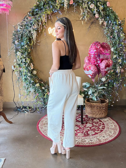 Sunday Stroll Drawstring Pants - Ivory