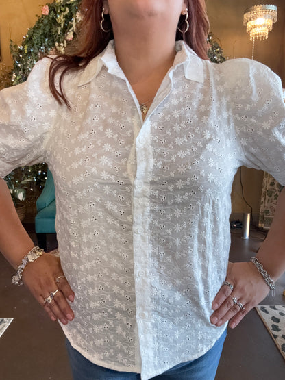 Eyelet Lace Blouse