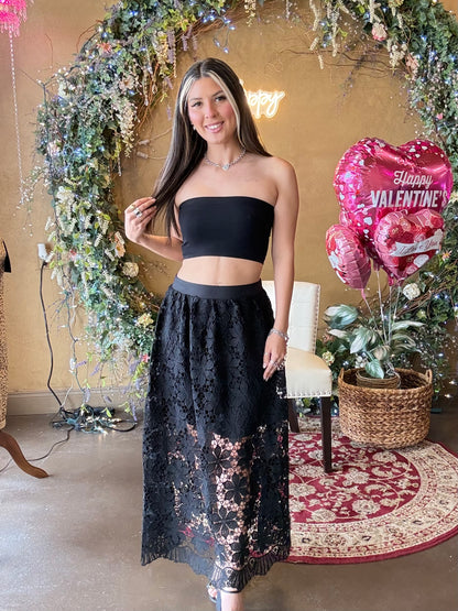 Lace & Grace Midi Skirt