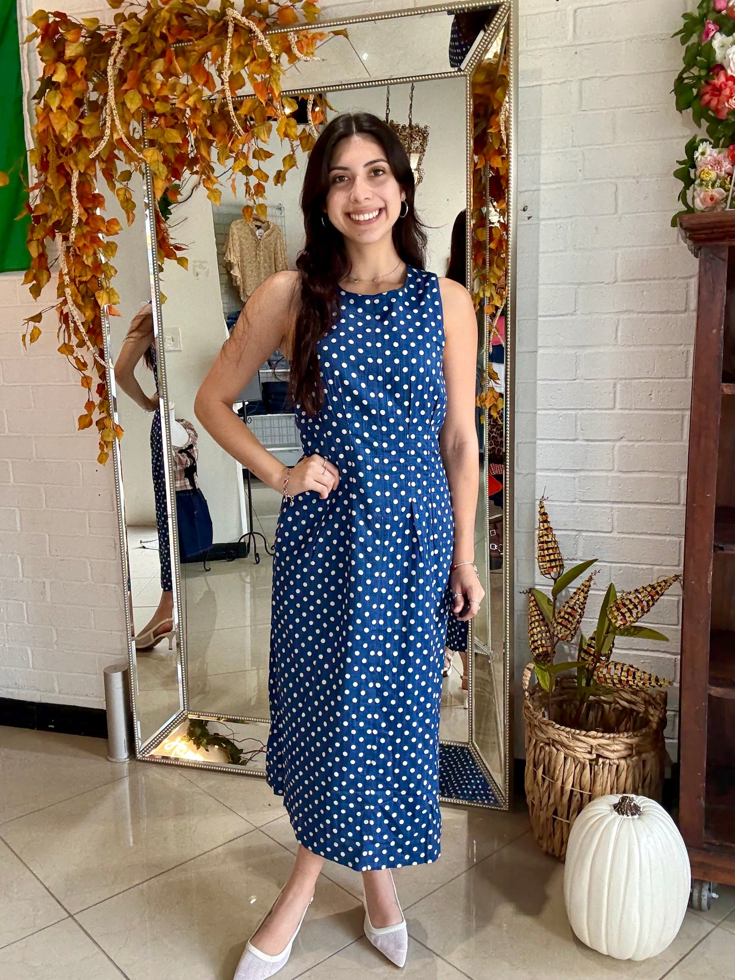Twirl & Spot Midi Dress