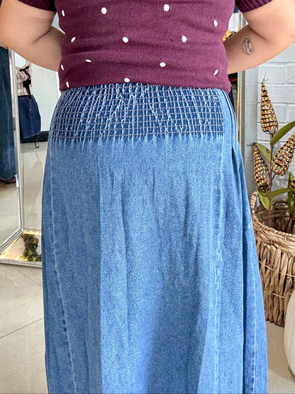 Denim Daydream Midi Skirt