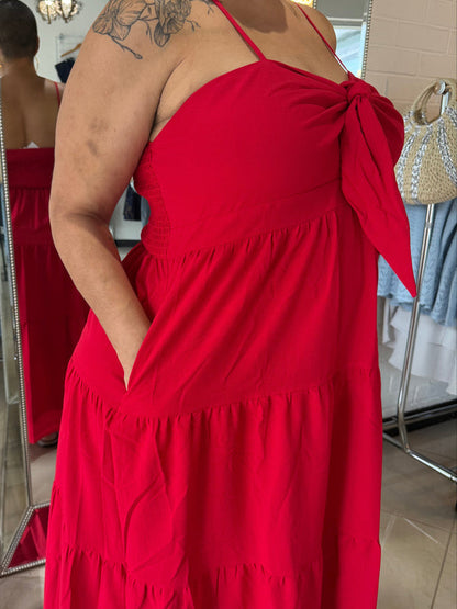 Red Ruby Midi Dress
