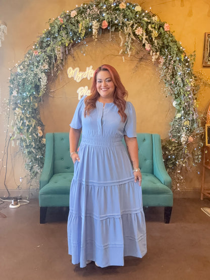 The Flowy Feeling Midi -Periwinkle