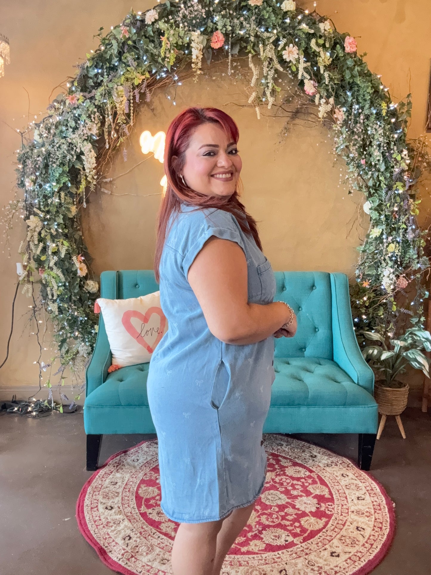 Bow Babe Denim Mini
