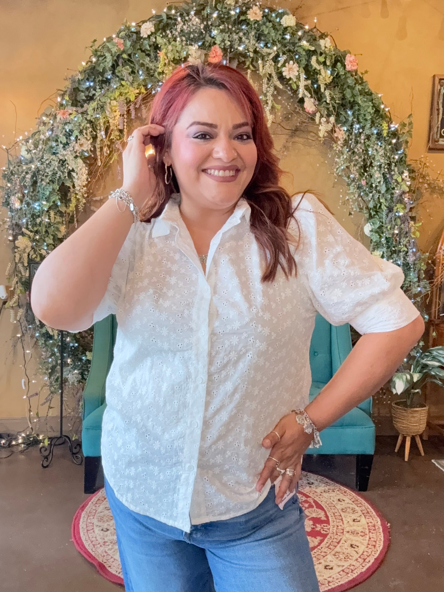 Eyelet Lace Blouse