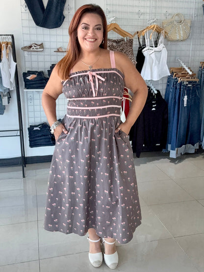 Chocolate Covered Strawberry Midi Dress