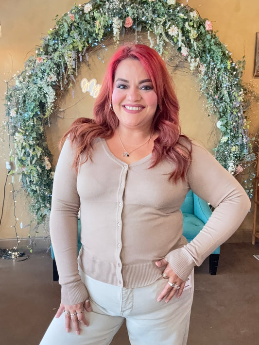 Soft Embrace Cardigan - Taupe
