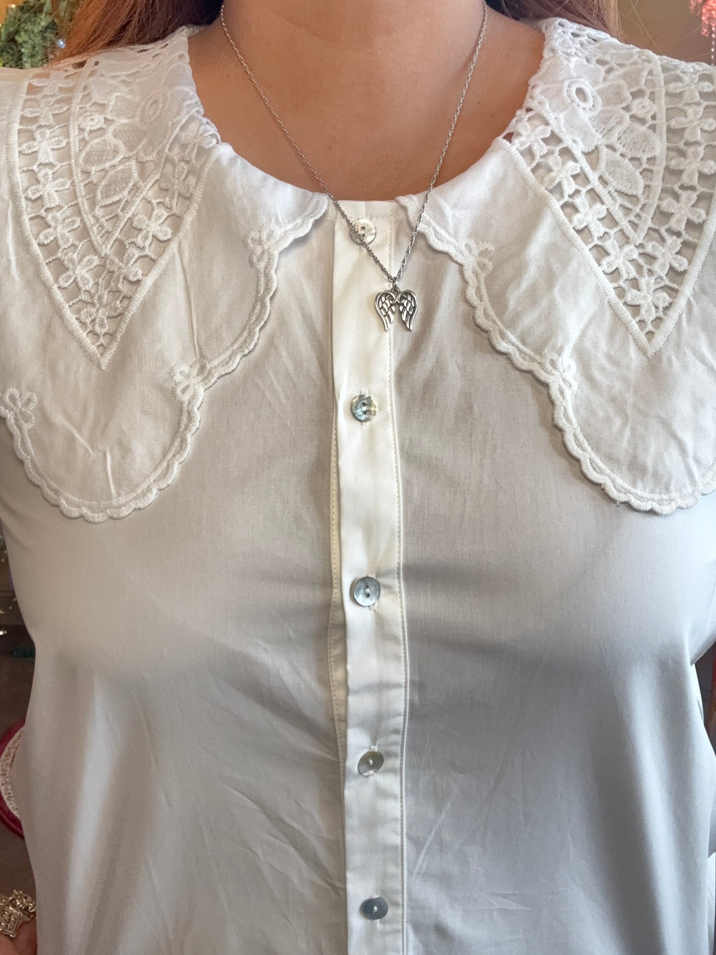 Peter Pan Eyelet Blouse