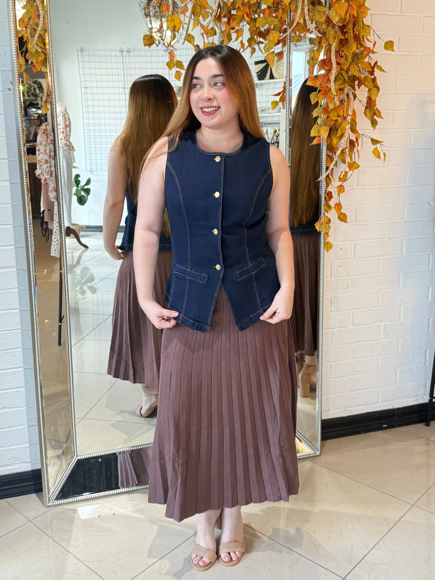 Sweet Chestnut Midi Skirt