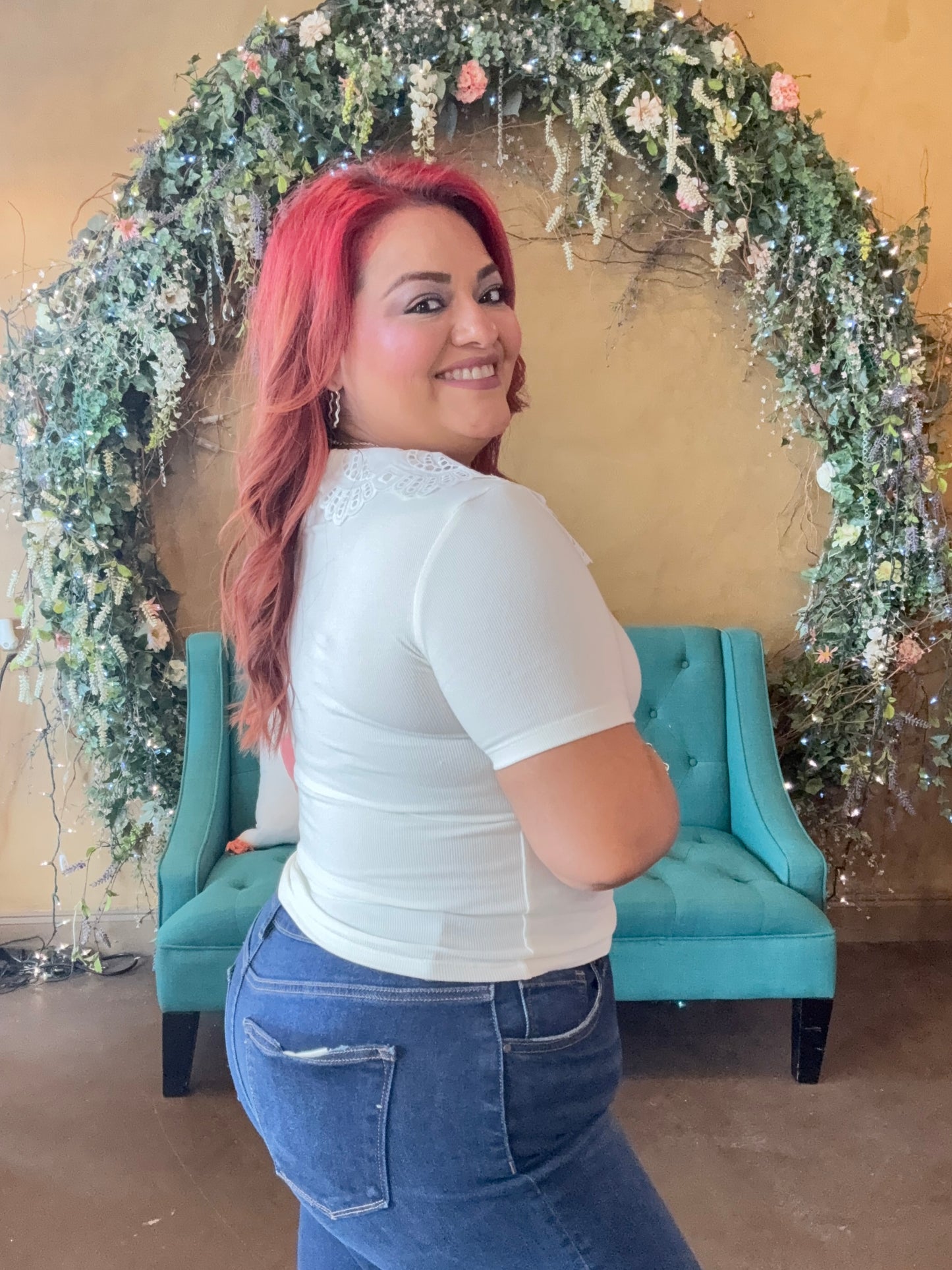 Lovely In Eyelet Top