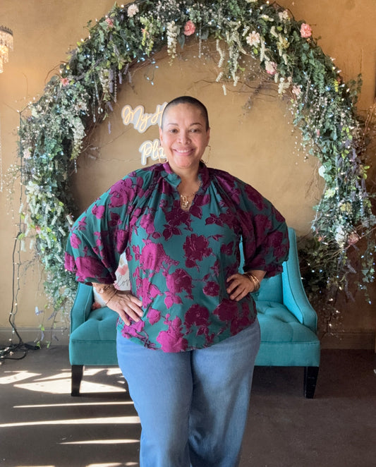 Bouquet Of Velvet Blouse