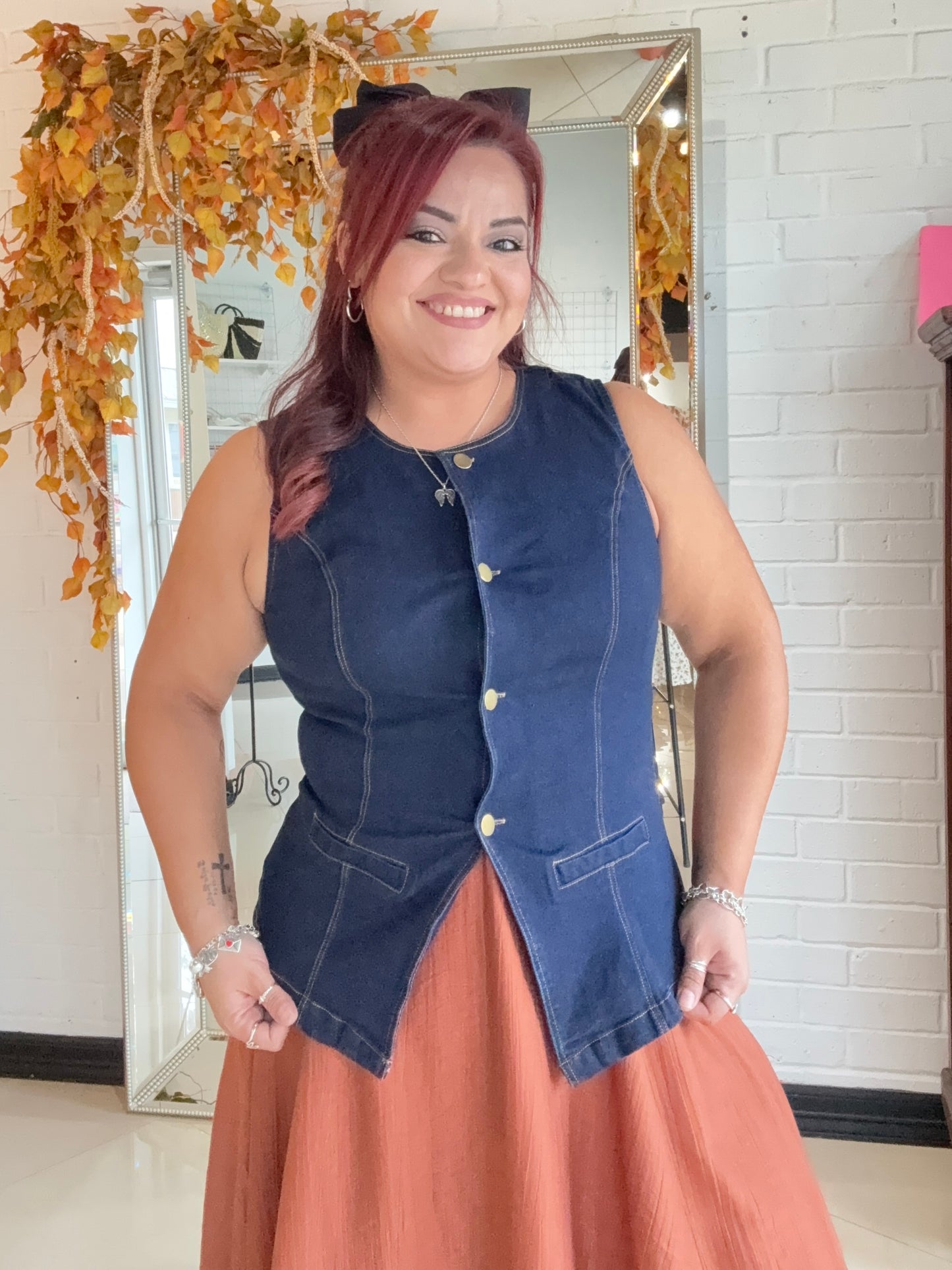 Chilly Chic Denim Vest