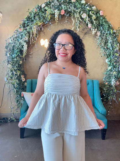 Seaside Sunday Peplum Top