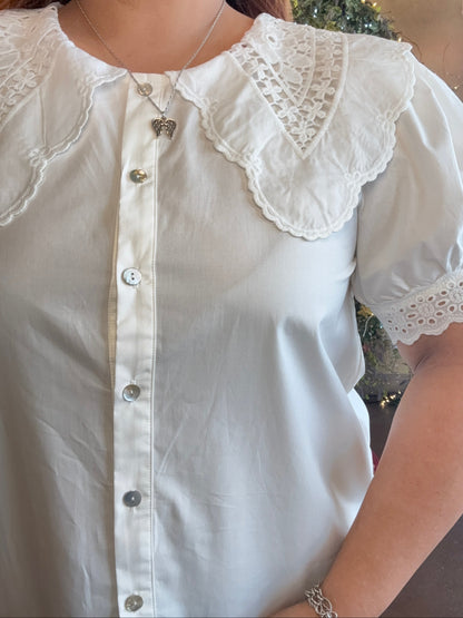 Peter Pan Eyelet Blouse