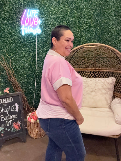 Easy Days Blouse - Lt. Pink