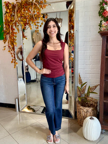 The Essential Top - Burgundy