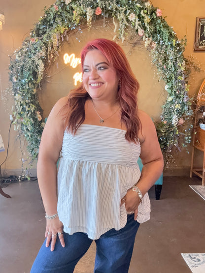 Seaside Sunday Peplum Top
