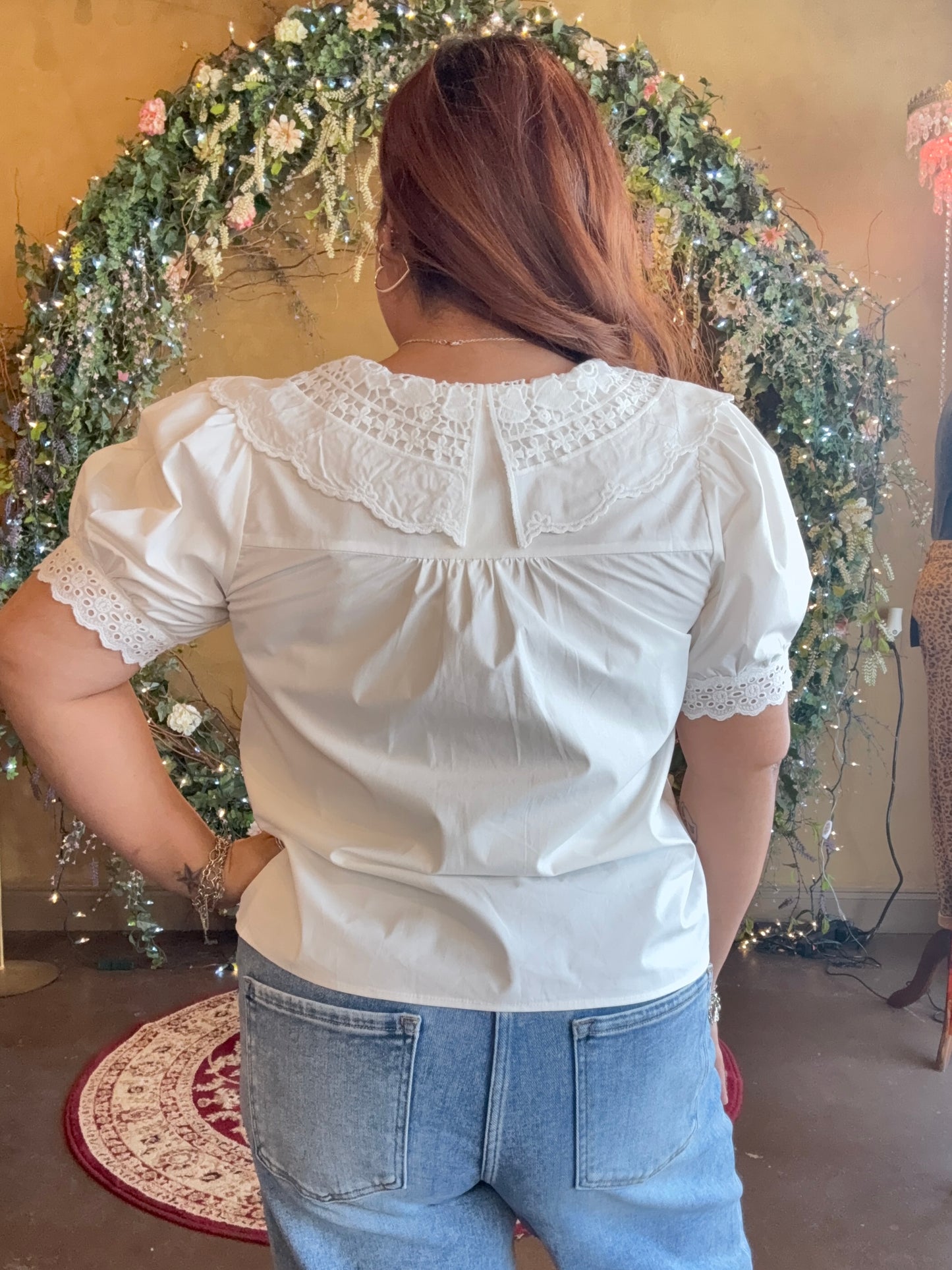 Peter Pan Eyelet Blouse