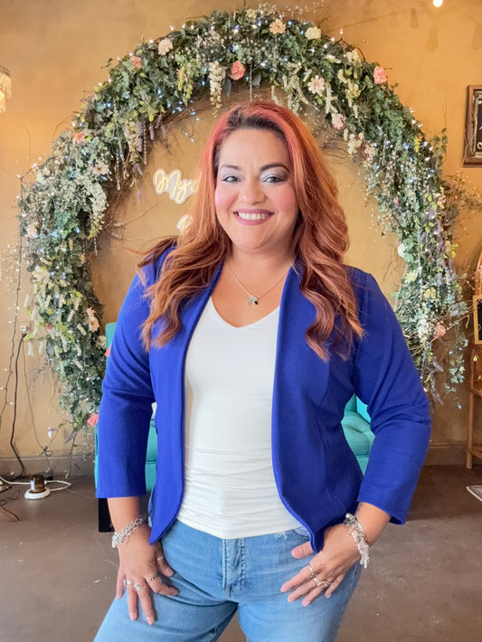 The Classy Blazer - Royal Blue