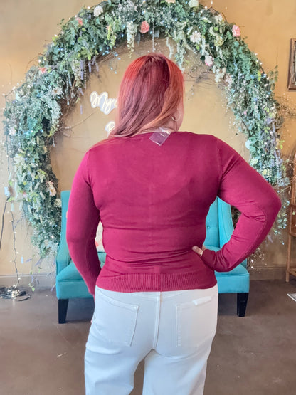 Soft Embrace Cardigan - Wine
