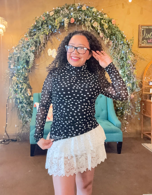 Lovely Little Dots Mesh Top