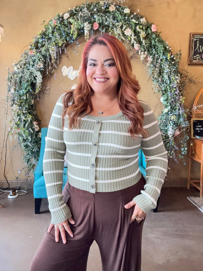 Snuggle Season Cardigan - Sage