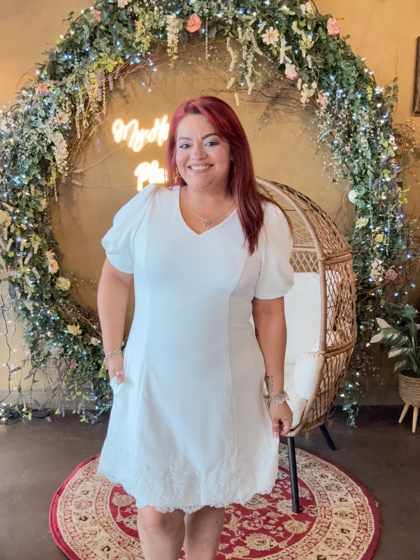 Picture Perfect Lace Mini - White