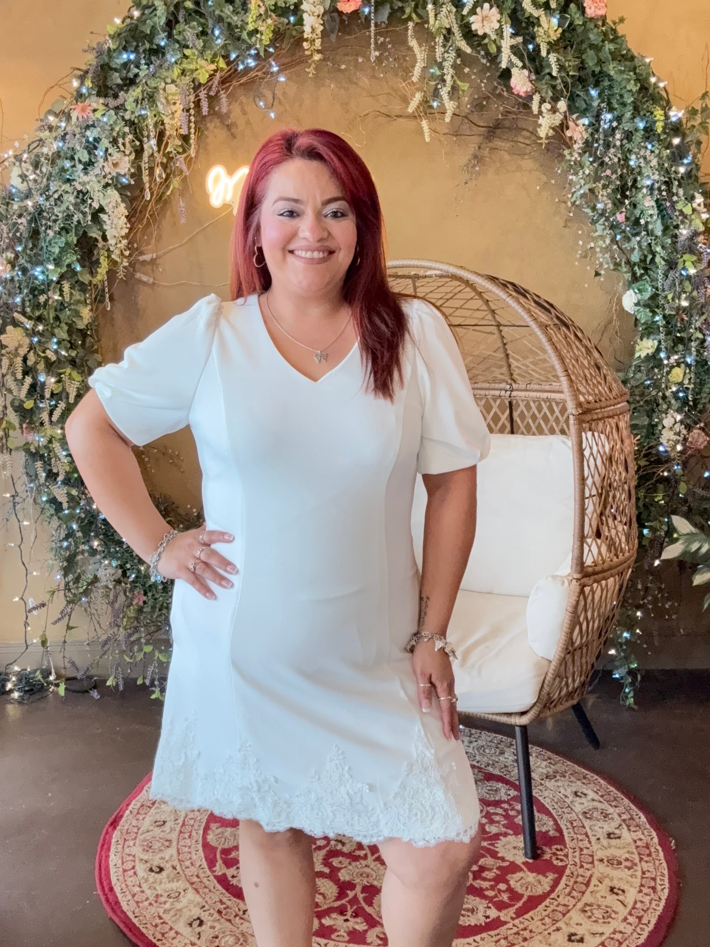 Picture Perfect Lace Mini - White