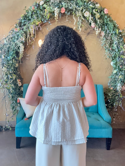 Seaside Sunday Peplum Top