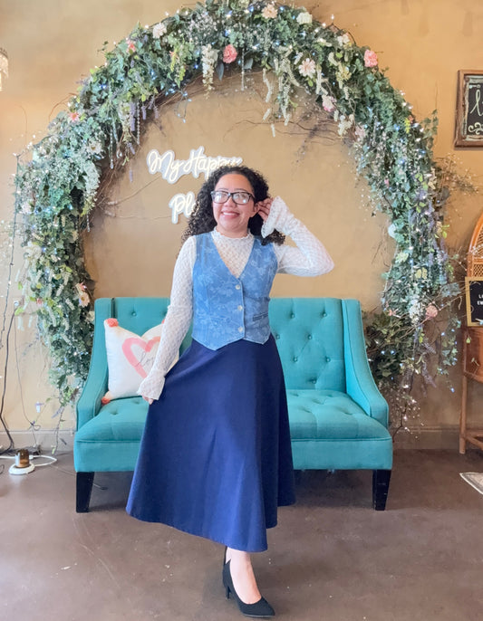 Feeling Preppy Midi Skirt
