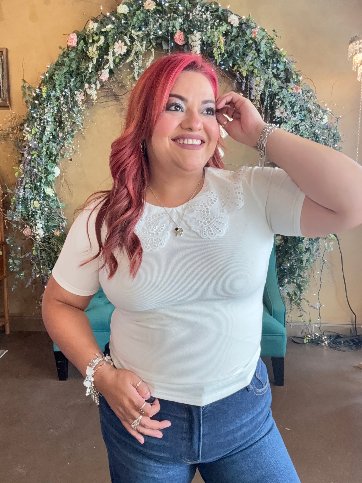 Lovely In Eyelet Top