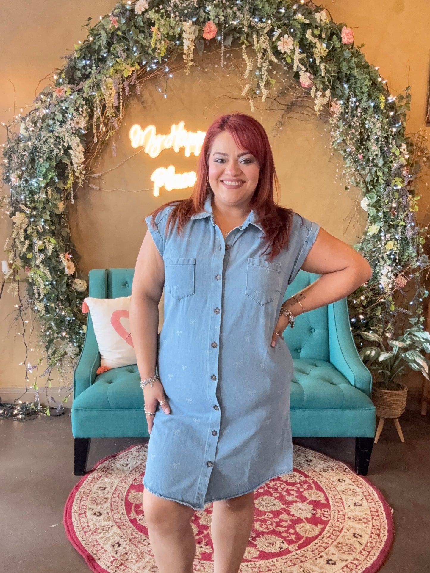 Bow Babe Denim Mini