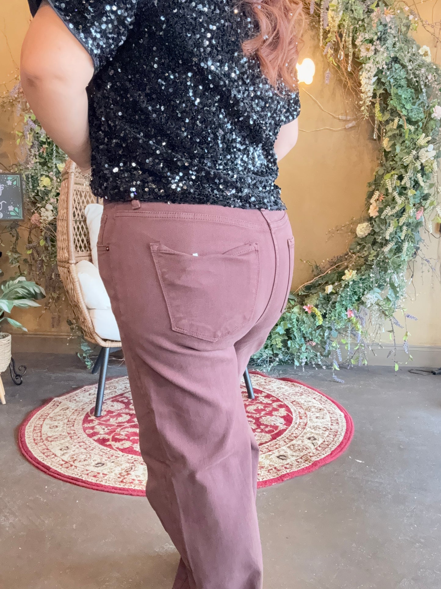 Brittney High Waisted Denim - Choco Brown