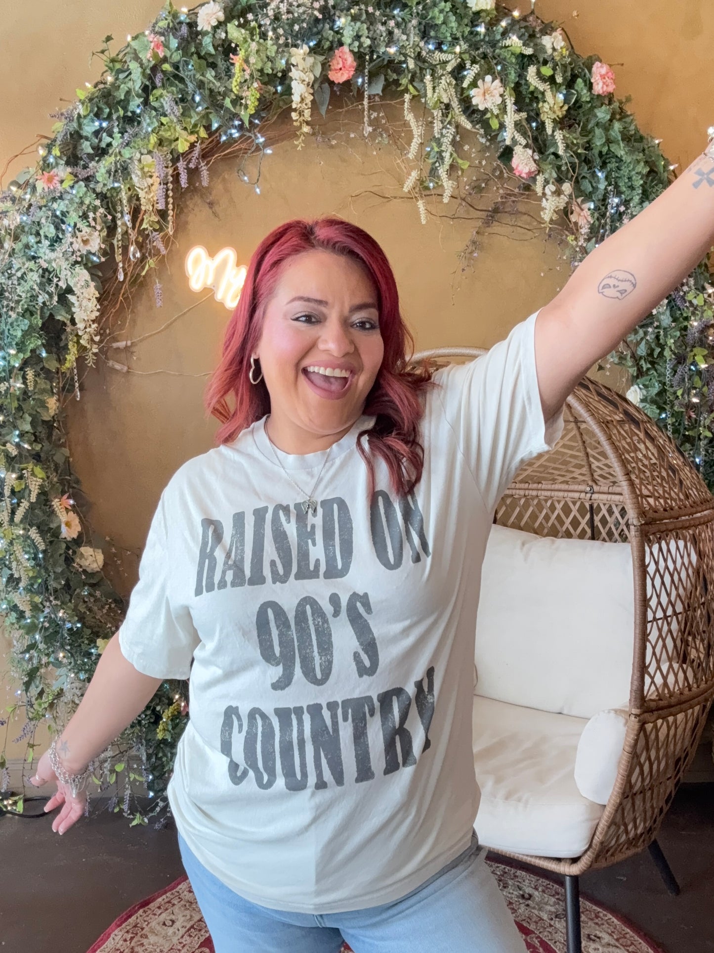 Raised On 90s Country Graphic Top