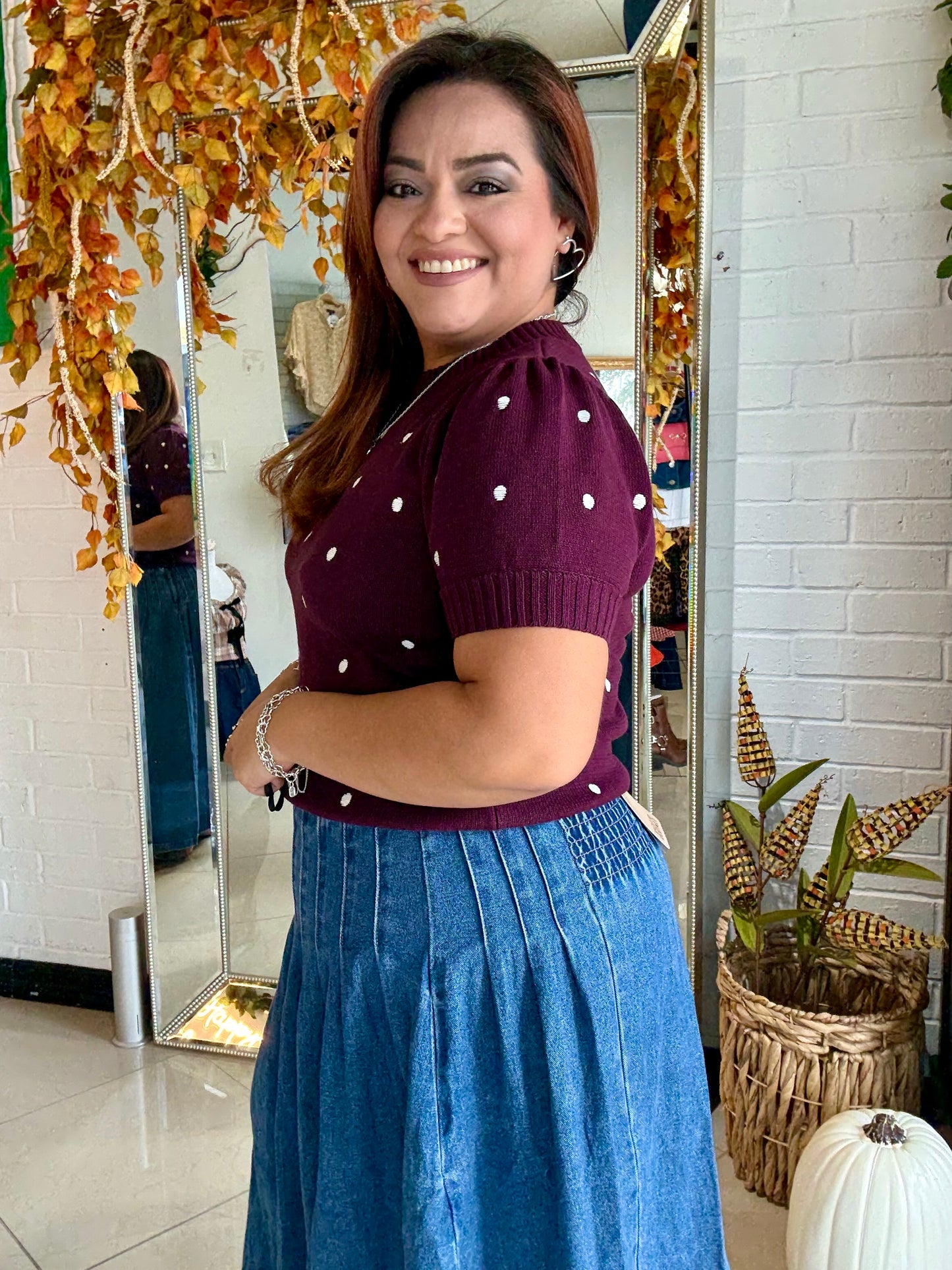 Ember Dots Sweater Top