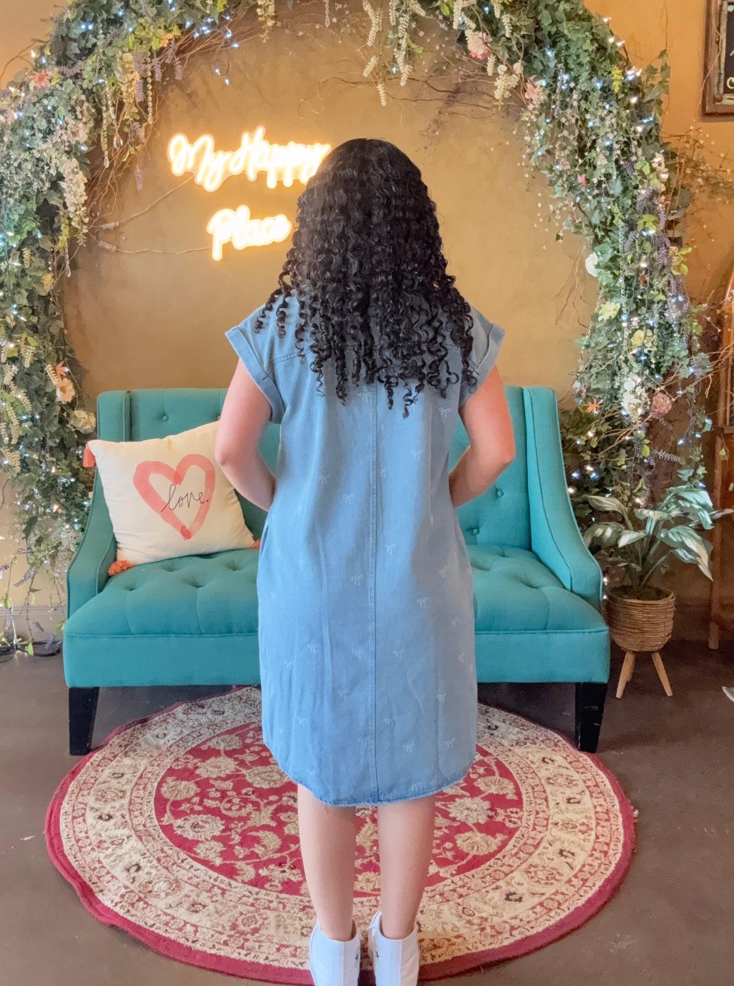 Bow Babe Denim Mini