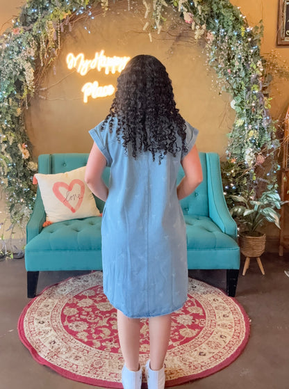 Bow Babe Denim Mini
