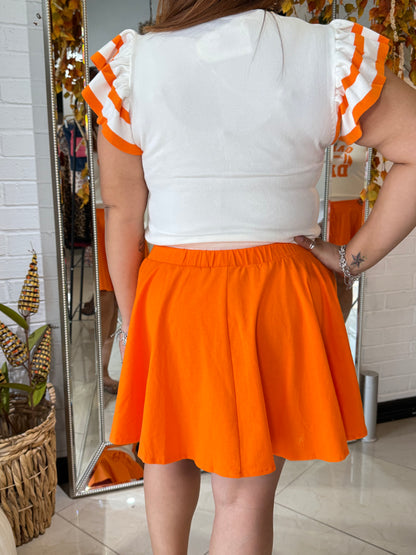 Cheers and Twirls Skort - Orange