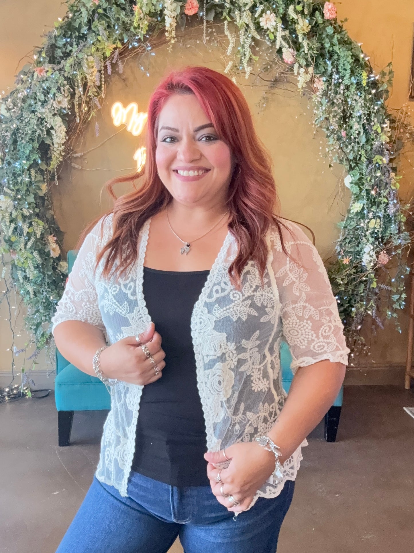 Vintage Rose Lace Cardigan