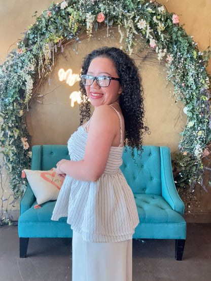 Seaside Sunday Peplum Top