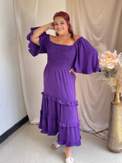Always A Favorite Midi Dress - Purple