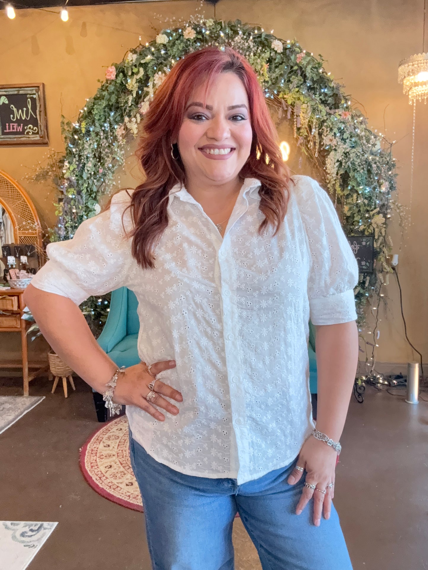 Eyelet Lace Blouse