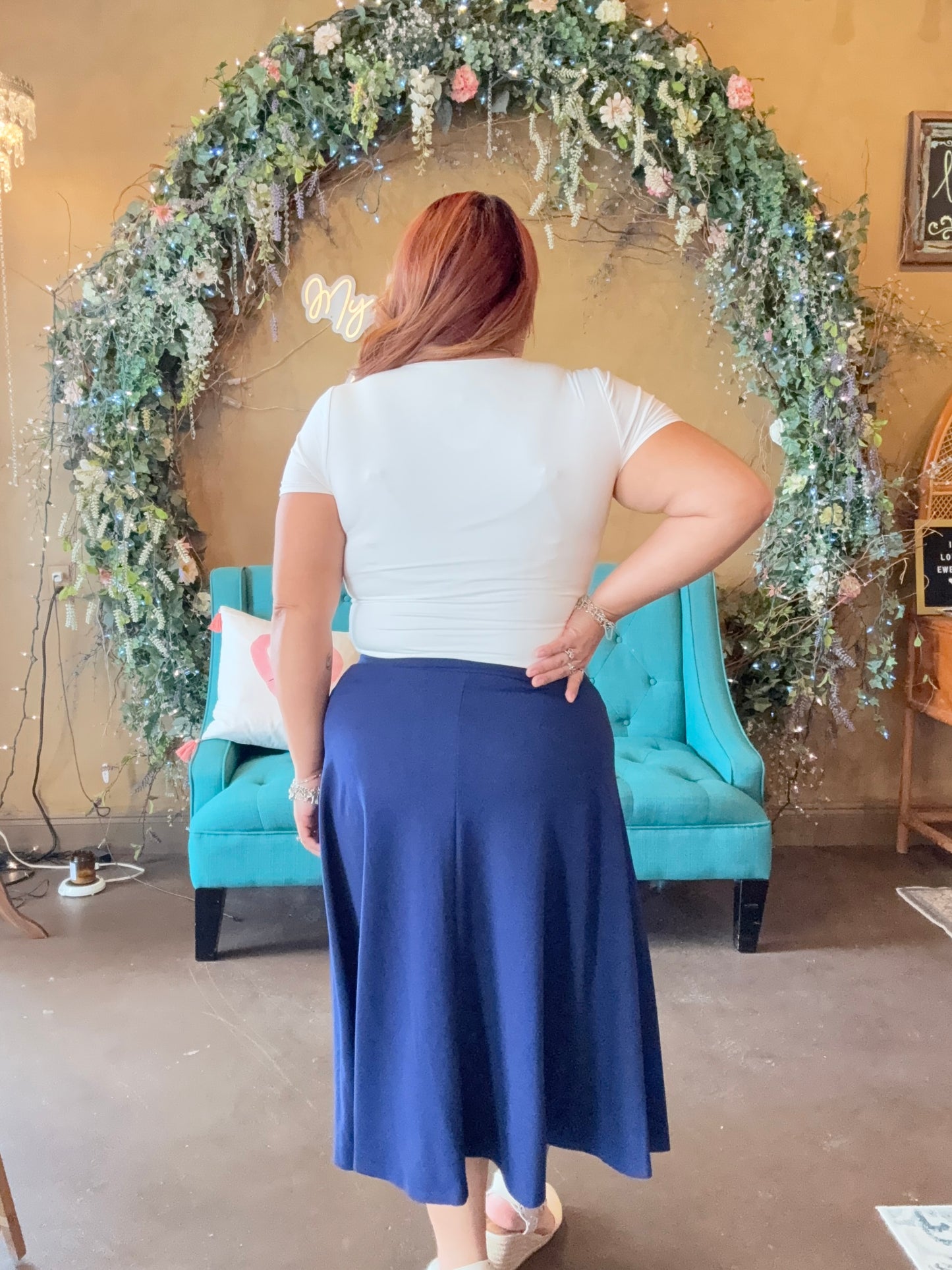 Feeling Preppy Midi Skirt